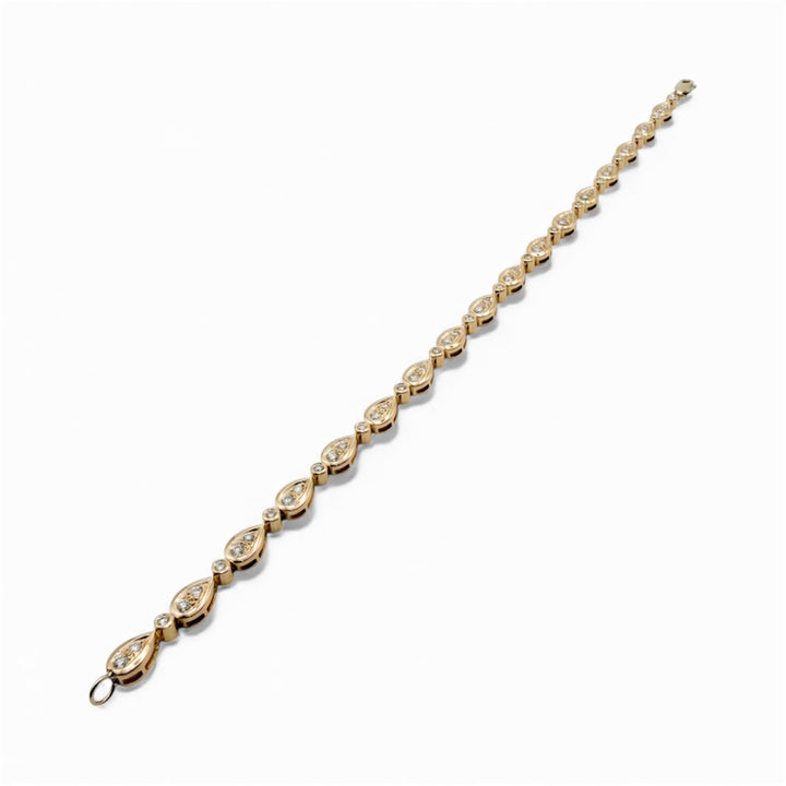 14k Yellow Gold Tennis Estate Bracelet