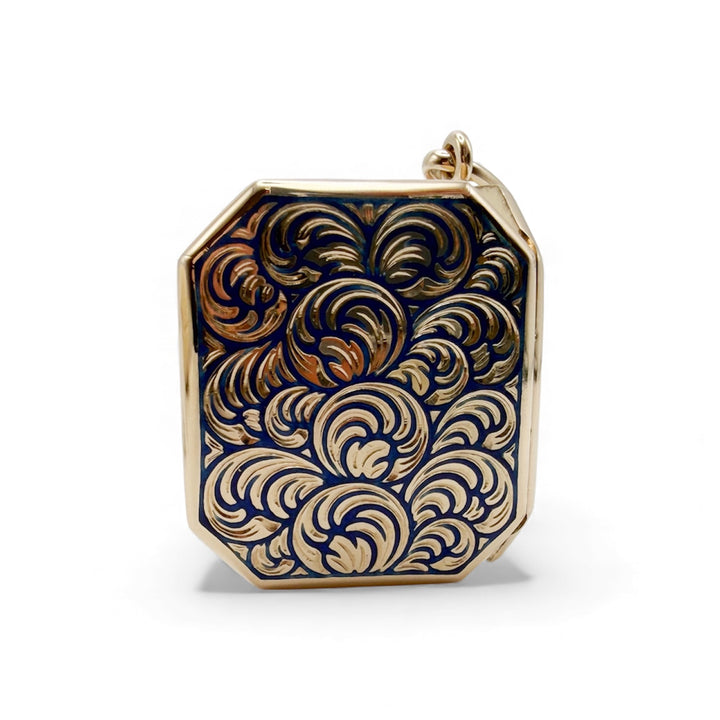 14k Yellow Gold Locket Opal Locket