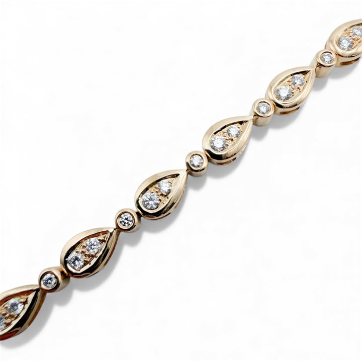 14k Yellow Gold Tennis Estate Bracelet
