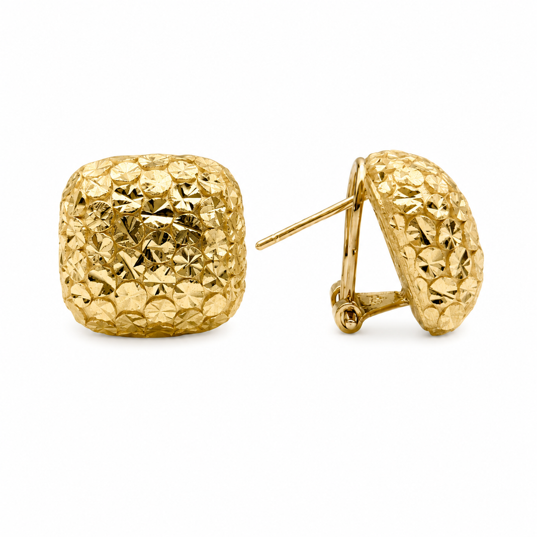14k Yellow Gold Lever Back Earrings