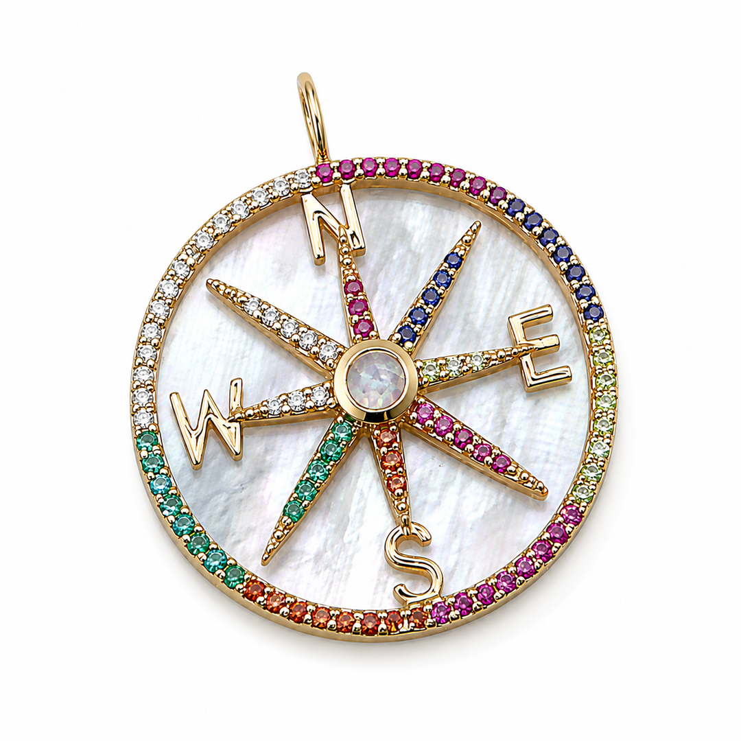 14k Yellow Gold Diamond Pendants