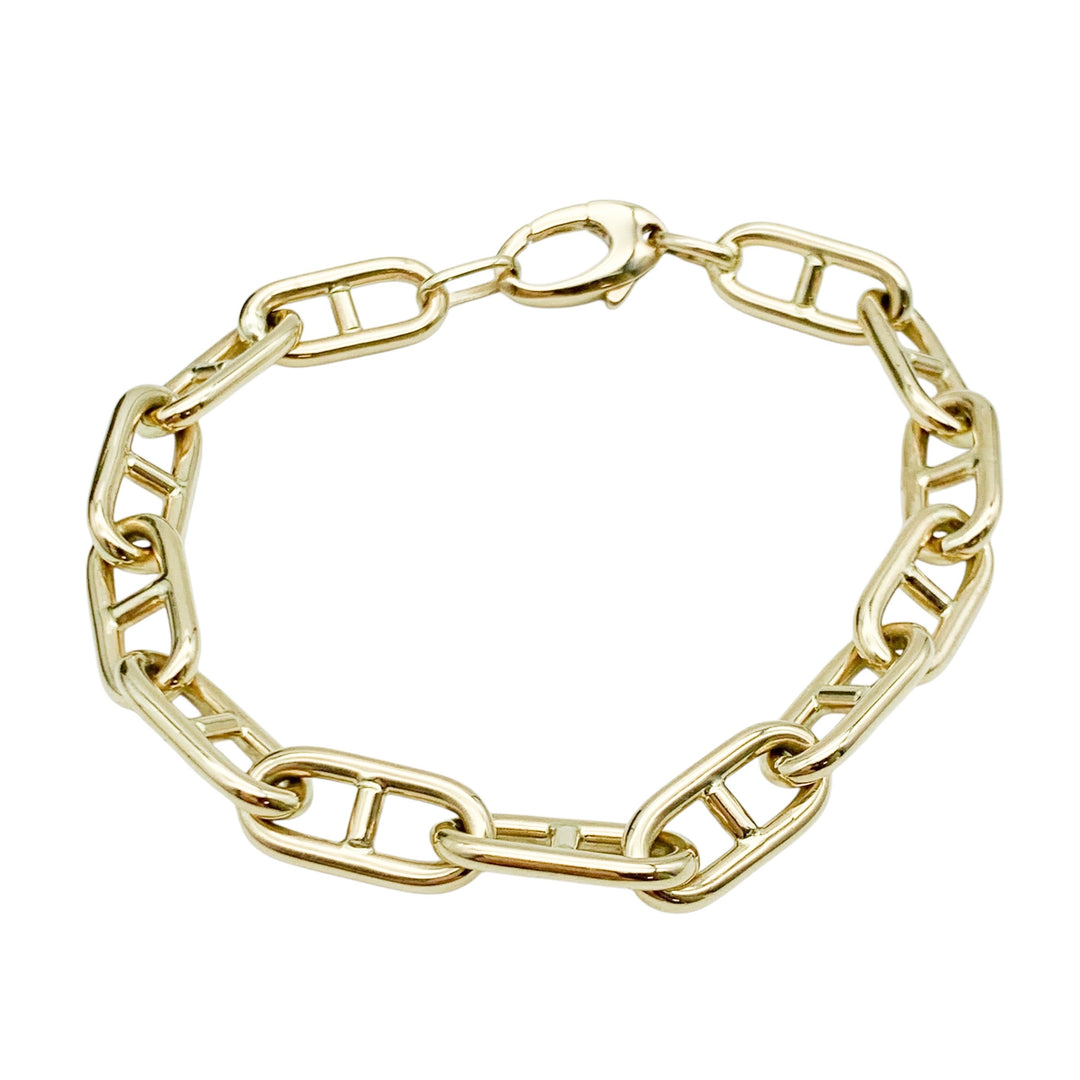 14k Yellow Gold Anchor link Bracelet