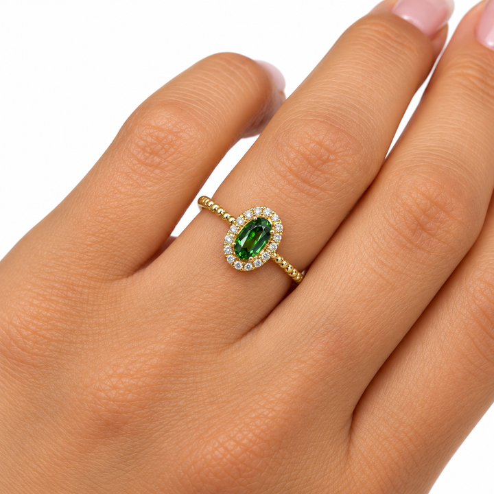 14k Yellow Gold Tourmaline Gemstone Ring