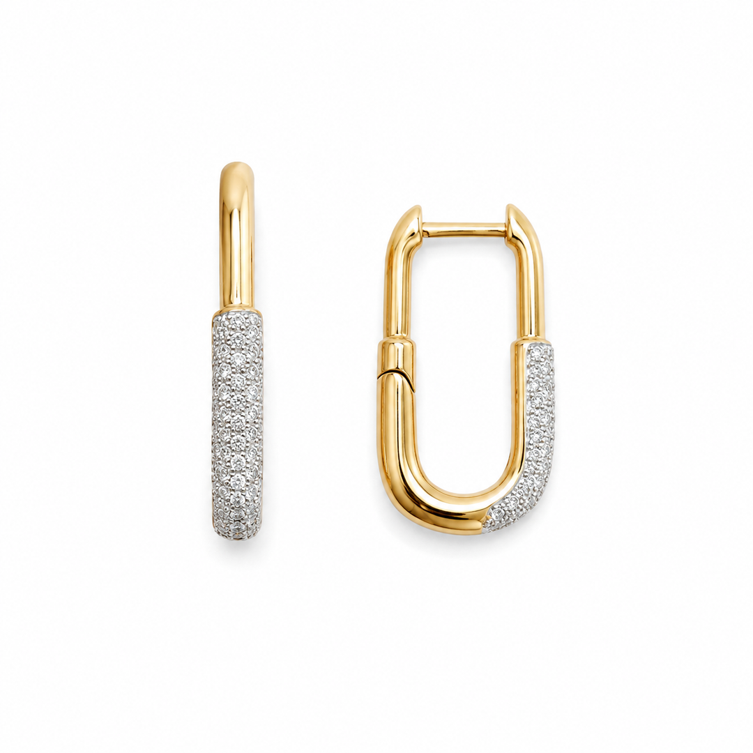 14k Yellow Gold Diamond Earrings 0.29 cttw