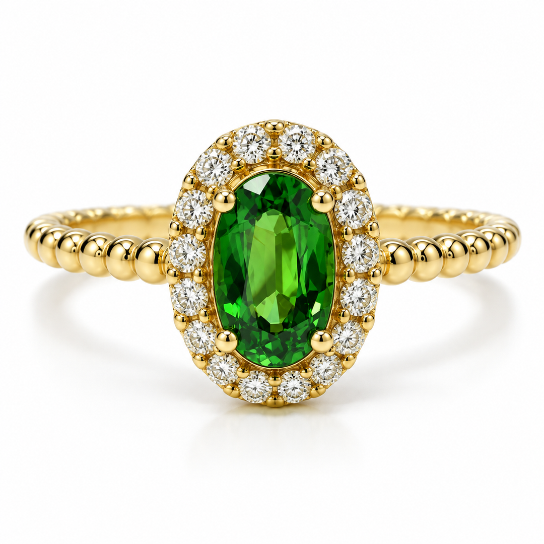 14k Yellow Gold Tourmaline Gemstone Ring