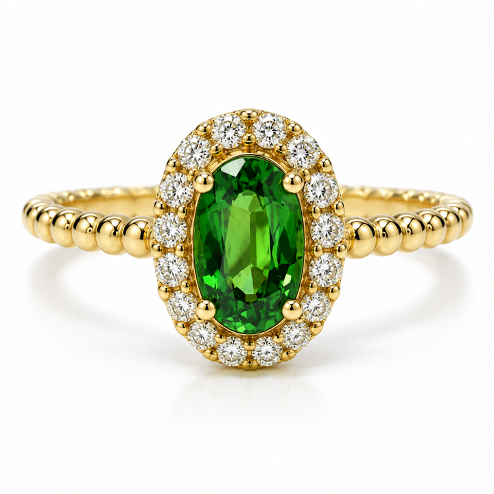 14k Yellow Gold Tourmaline Gemstone Ring