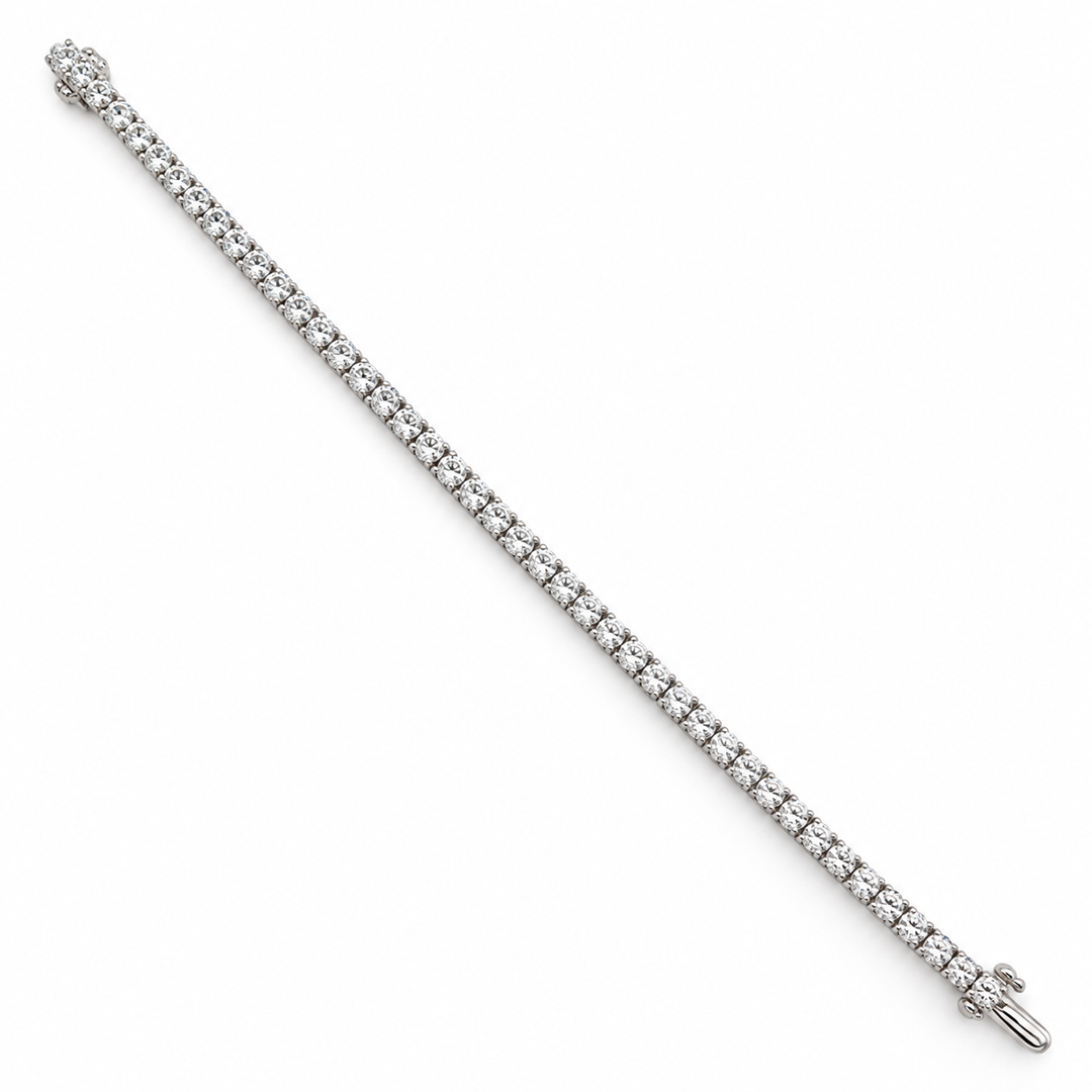 14k White Lab Grown Diamond Bracelet 5.65 cttw