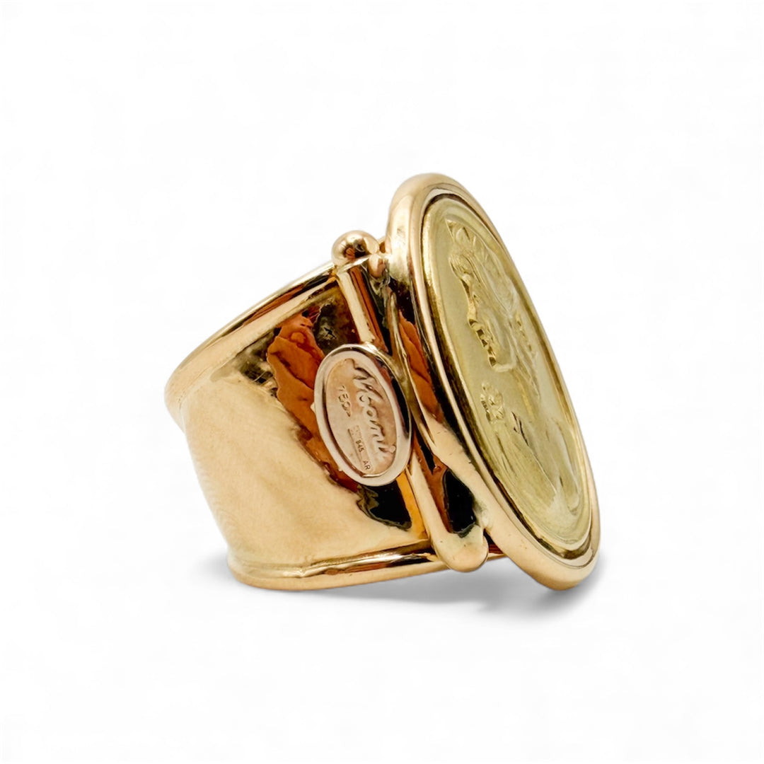 18k Yellow Gold Intaglio Estate Ring