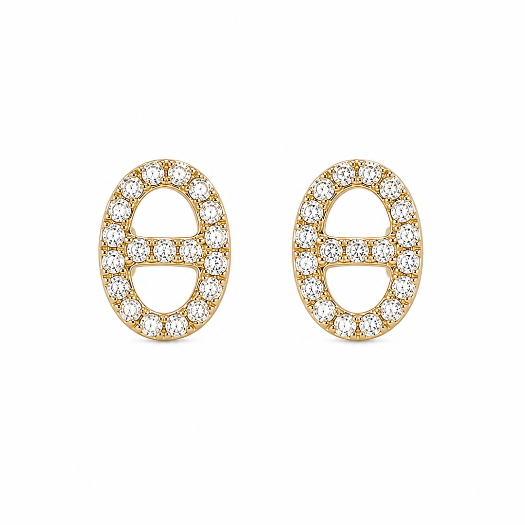14k Yellow Gold Stud Diamond Earrings 0.22 cttw