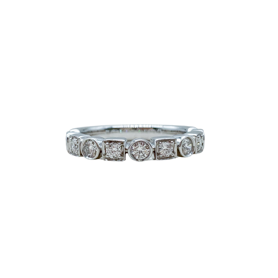 14k White Gold 0.50ctw Round Diamond Wedding Band