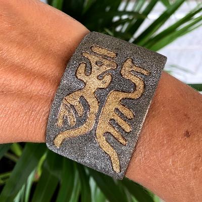 Sterling Silver Two Tone Estate Designer Bracelet