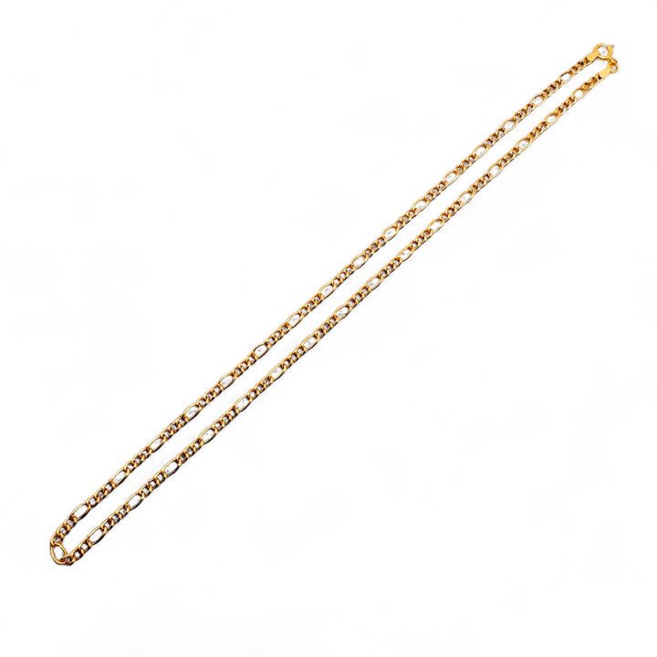18k Yellow Gold Figaro Estate Chain