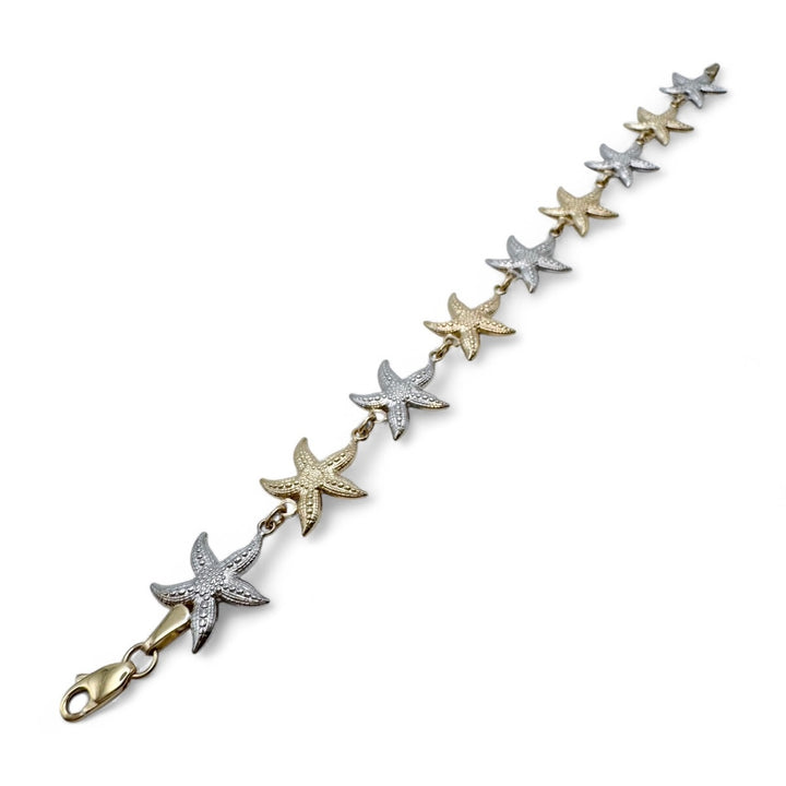 14k Two Tone Starfish Estate Bracelet