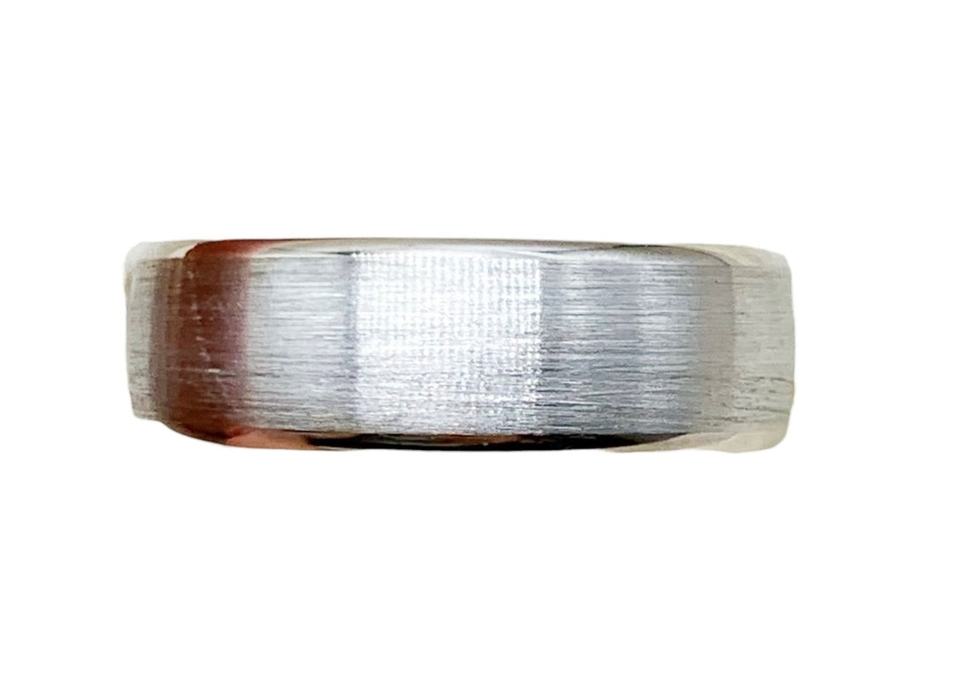14k Two Tone Satin/Polished Wedding Band