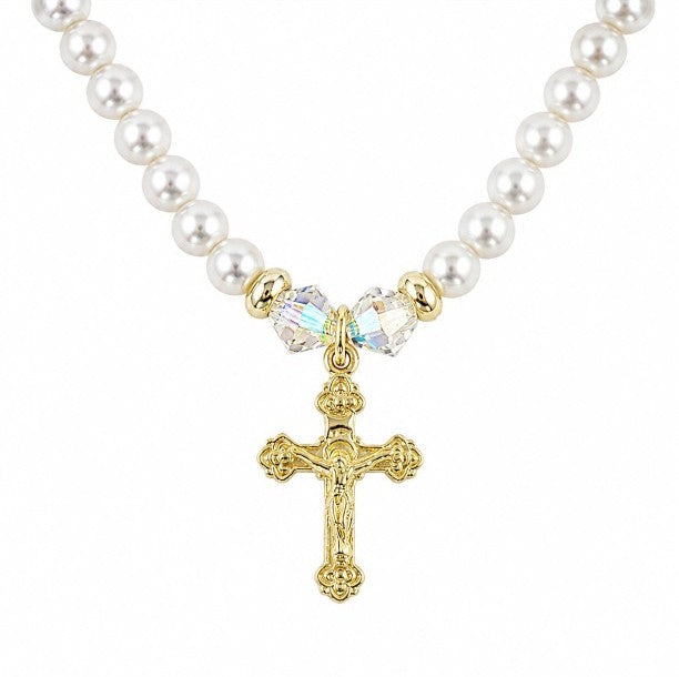 Pearl Crusifix necklace