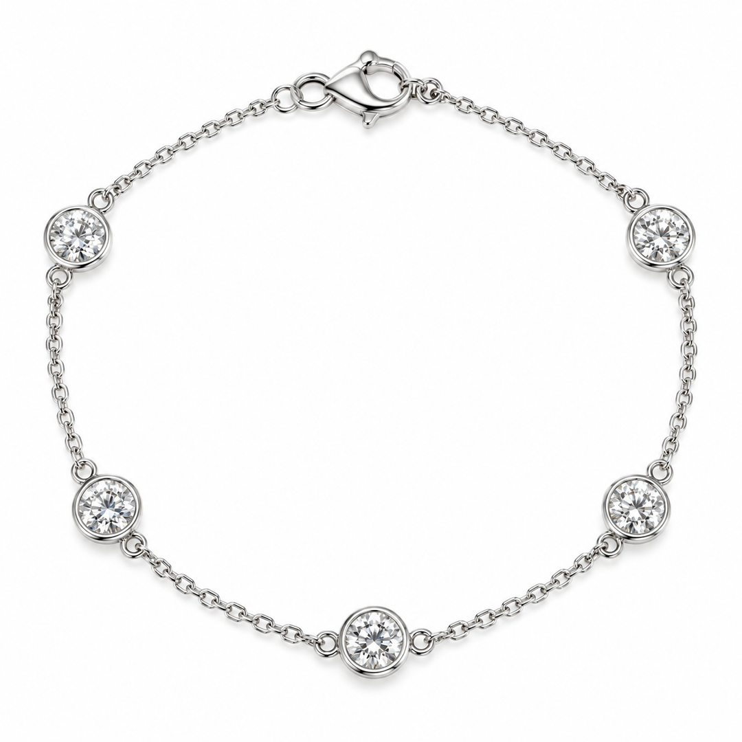14k White Lab Grown Diamond Bracelet 1.00 cttw