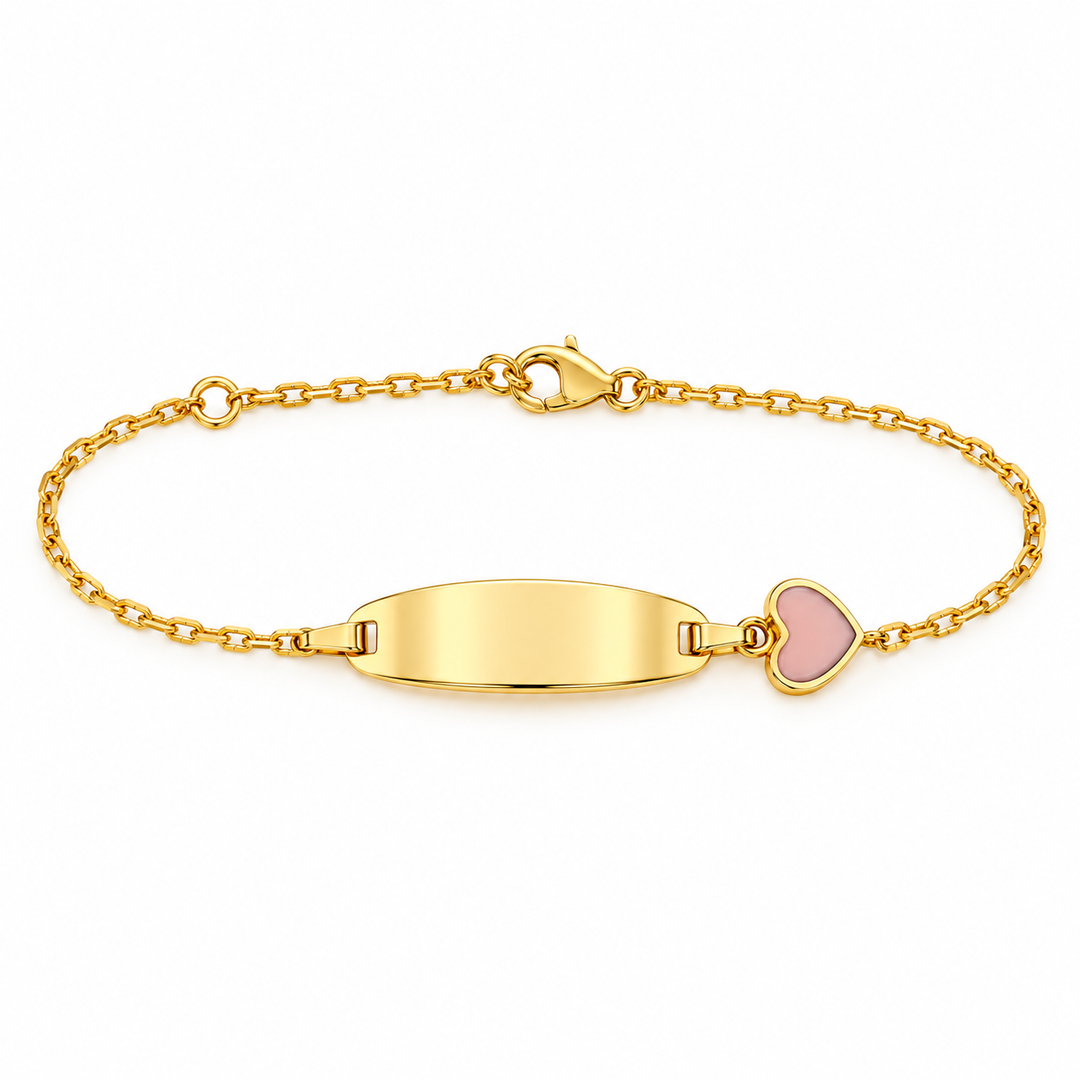 14k Yellow ID Bracelet Children&