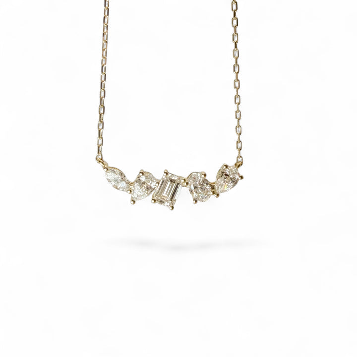 14k Yellow Gold Lab Grown Diamond Necklace