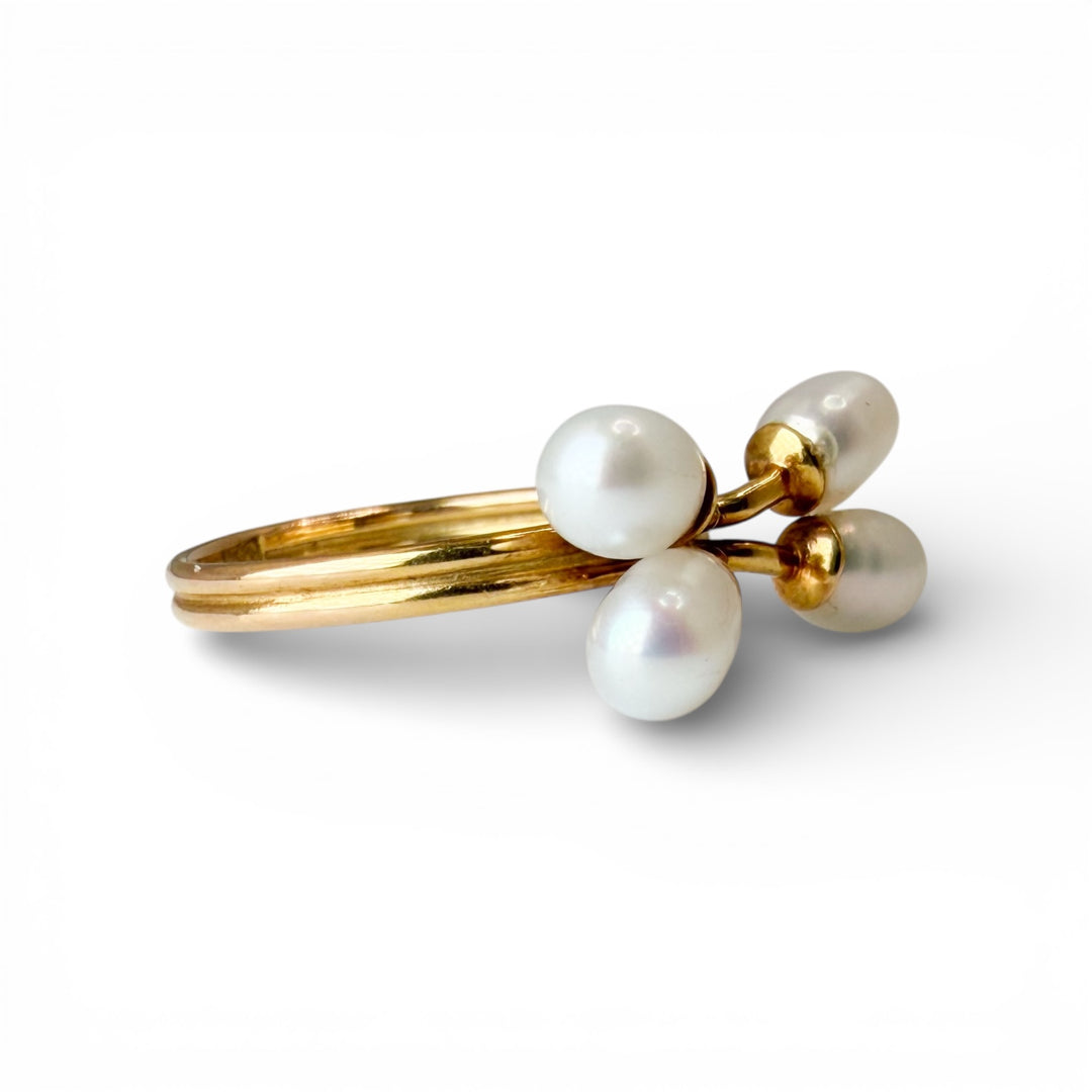 14k Yellow Gold Pearl Estate Ring
