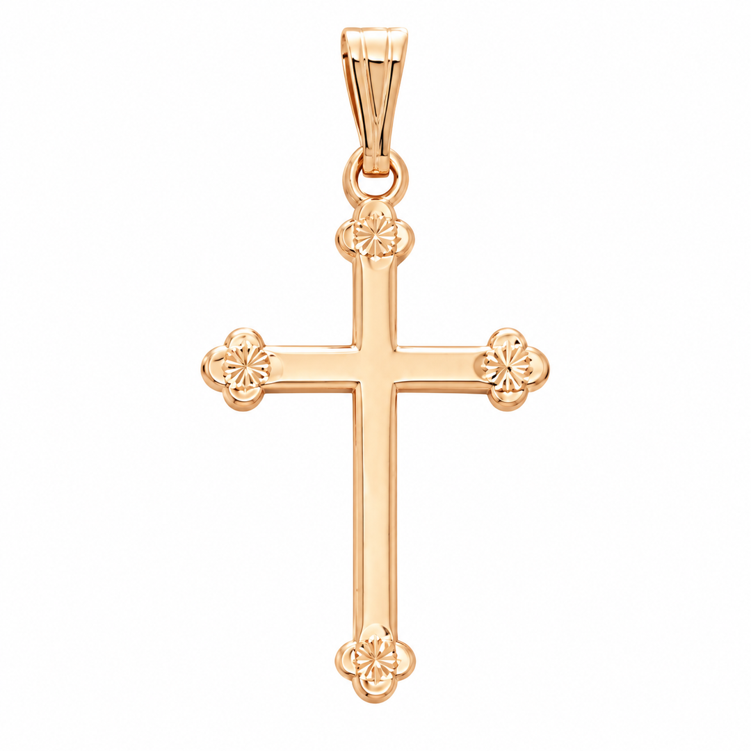14k Yellow Cross Charm