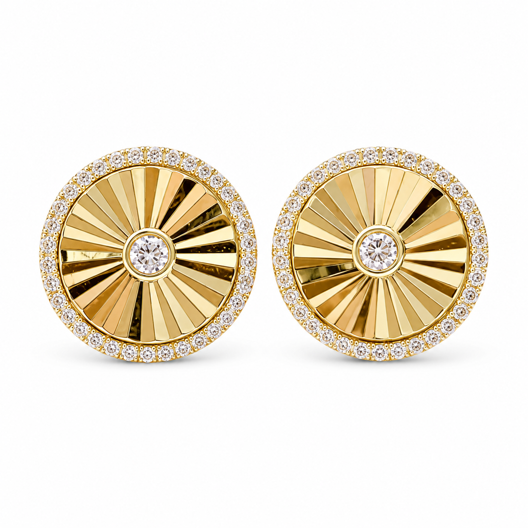 14k Yellow Gold Lab Grown Diamond Earrings 0.35 cttw