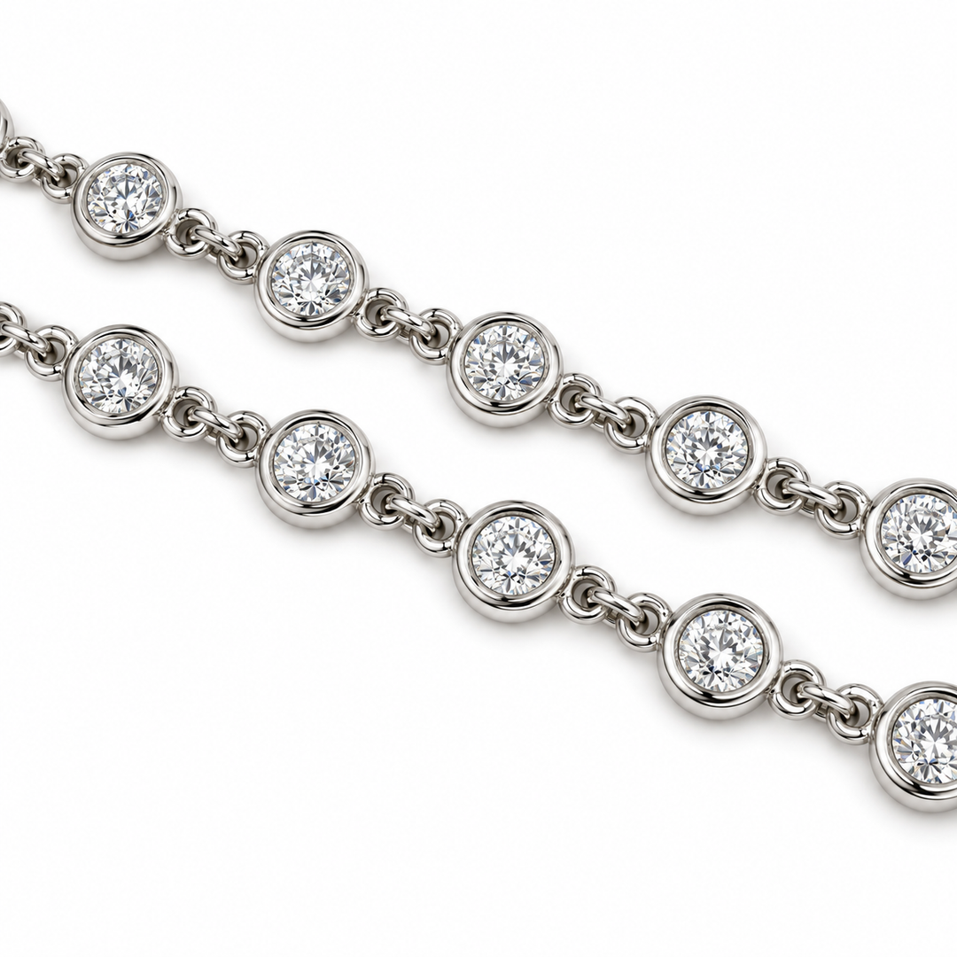 14k White Lab Grown Diamond Necklace