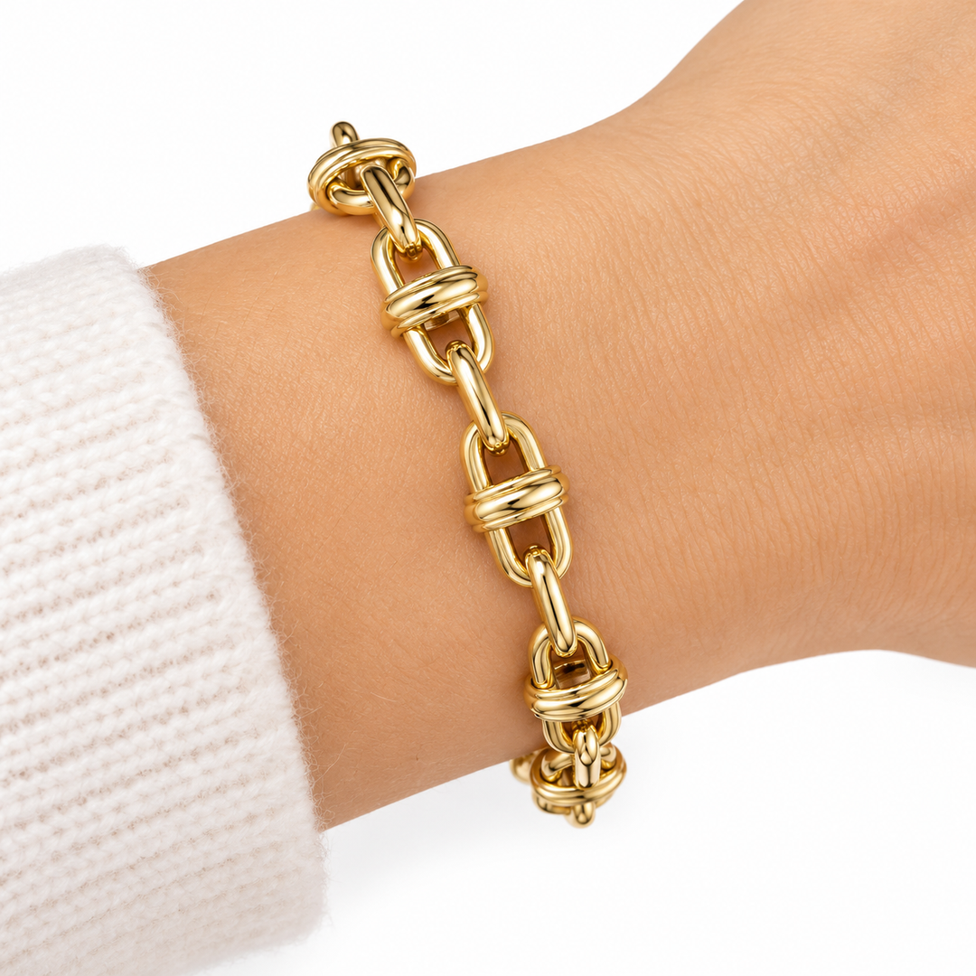 14k Yellow Open Link Bracelet