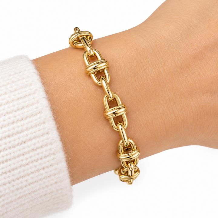 14k Yellow Open Link Bracelet