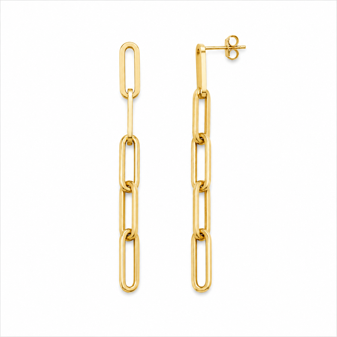 14k Yellow Gold Drop Earrings