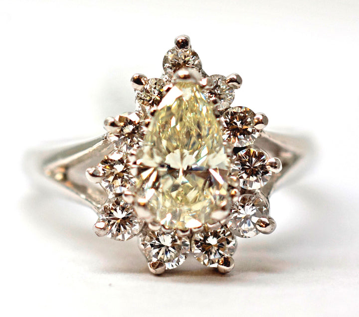 Platinum Halo Engagement Ring