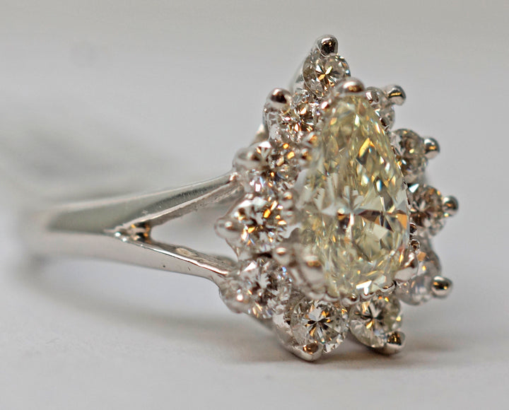 Platinum Halo Engagement Ring