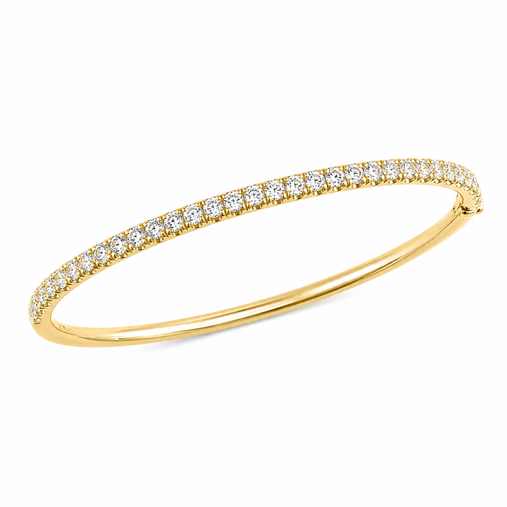 14k Yellow Gold Bangle Diamond Bracelet