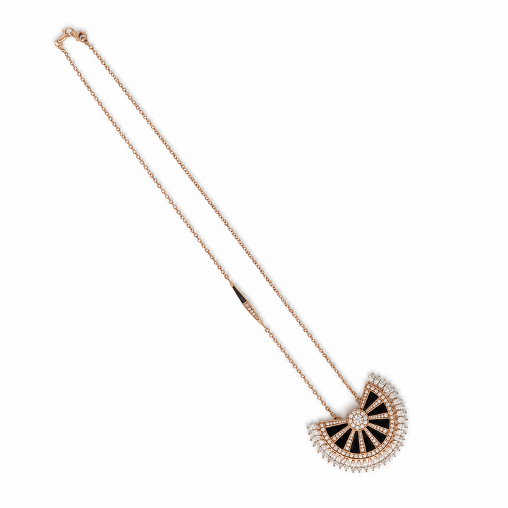 18k Rose Gold Diamond Estate Necklace
