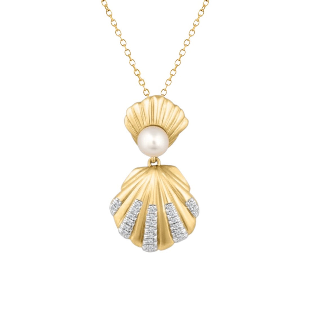 14k Yellow Gold Diamond Pendants