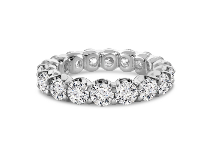 Platinum Eternity 3.41ctw Round Diamond Wedding Band