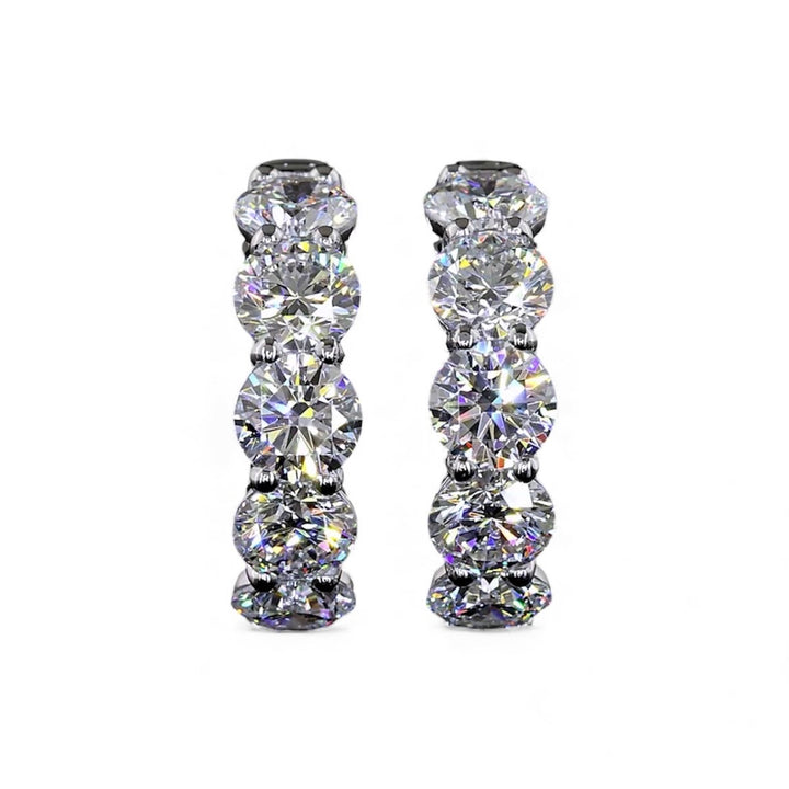 14k White Gold Lab Grown Diamond Earrings 1.96 cttw