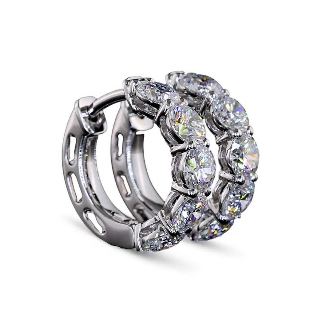 14k White Gold Lab Grown Diamond Earrings 1.96 cttw