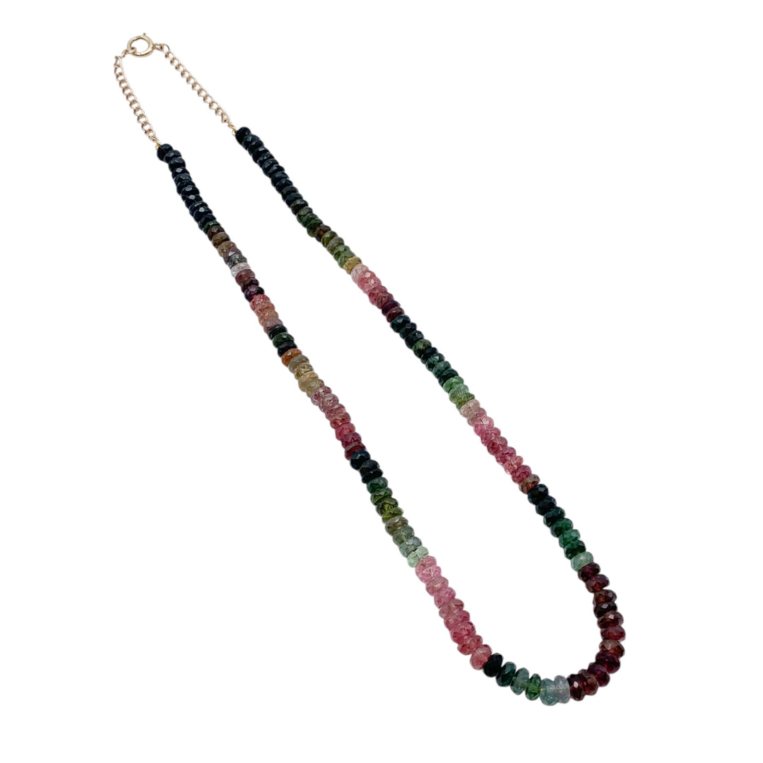 14k Yellow Gold Tourmaline Necklace