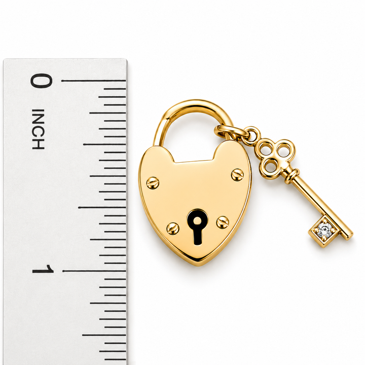 14k Yellow Lock &amp; Key Estate Charm