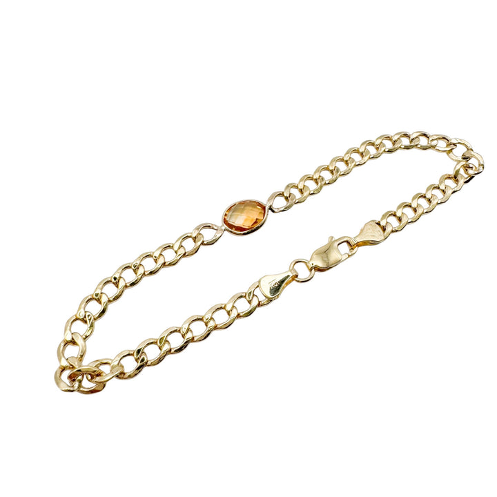 14k Yellow Gold Citrine Bracelet