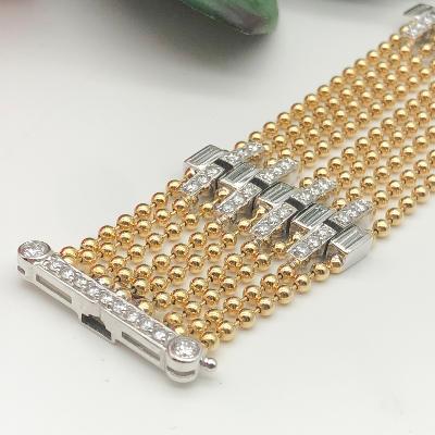 18k Yellow Gold Estate Diamond Designer Bracelet