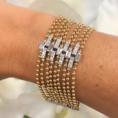 18k Yellow Gold Estate Diamond Designer Bracelet