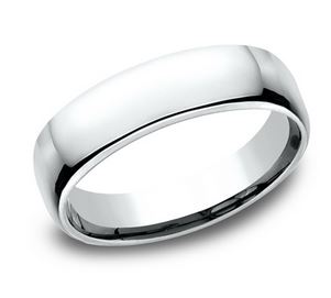 14k White Gold Polished Wedding Band