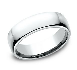 14k White Gold Polished Wedding Band