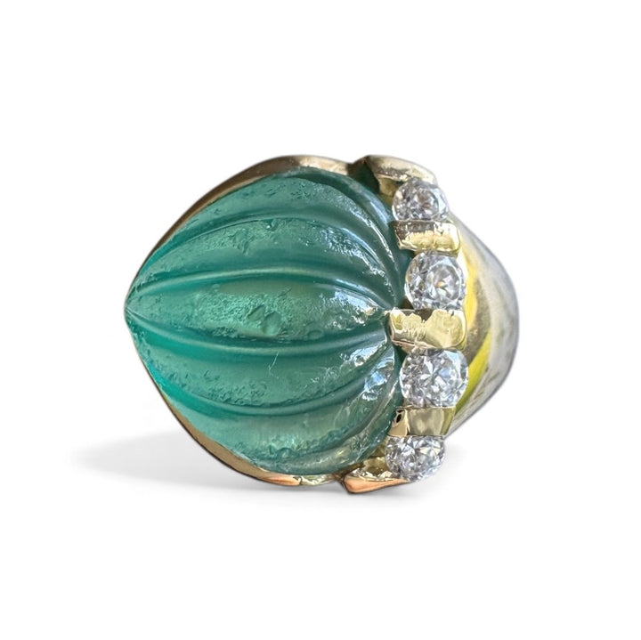 18k Yellow Gold Gemstone Estate Ring