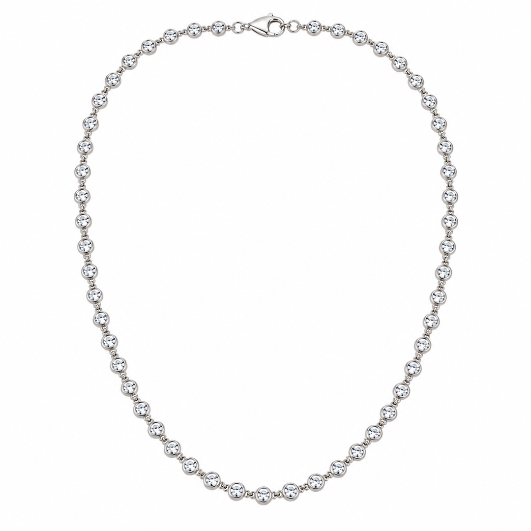 14k White Lab Grown Diamond Necklace