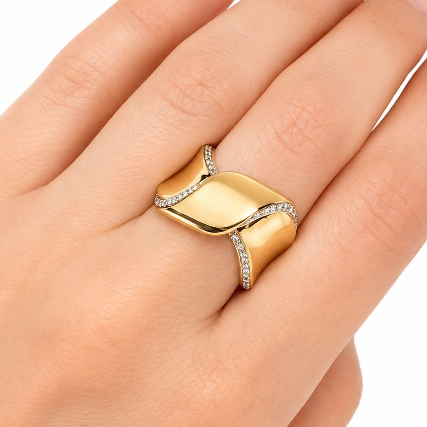 14k Yellow Gold Diamond Estate Ring