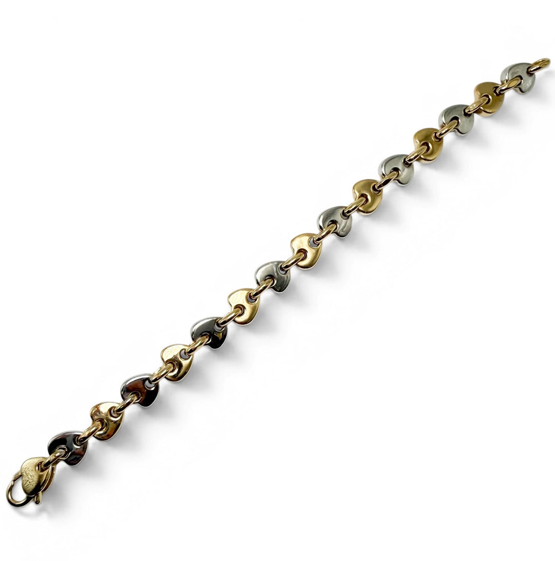 18k Two Tone Fancy Link Estate Bracelet