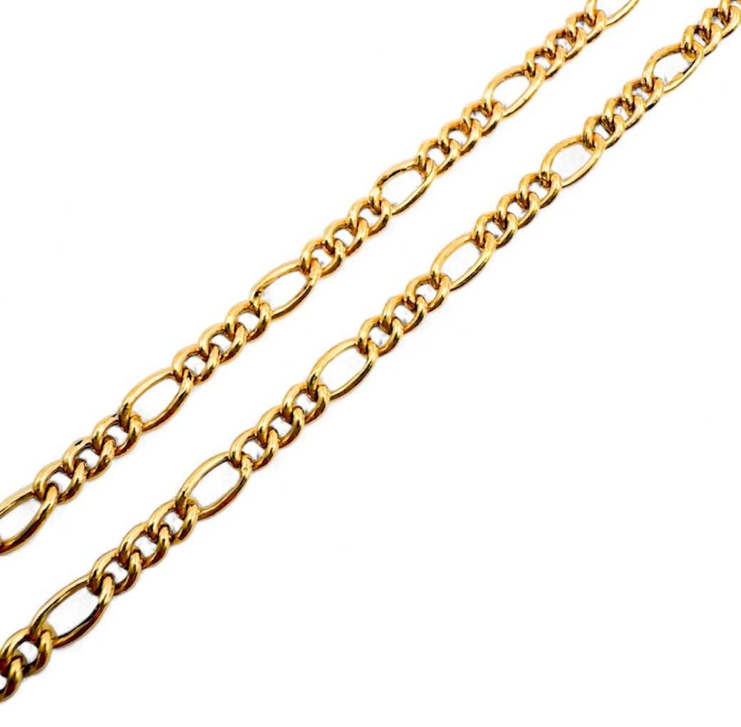 18k Yellow Gold Figaro Estate Chain