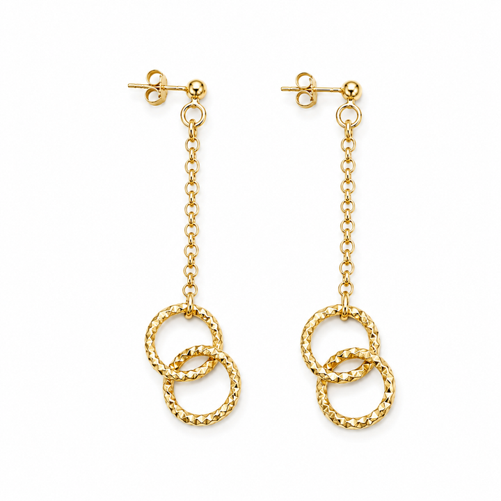 14k Yellow Drop Estate Earrings